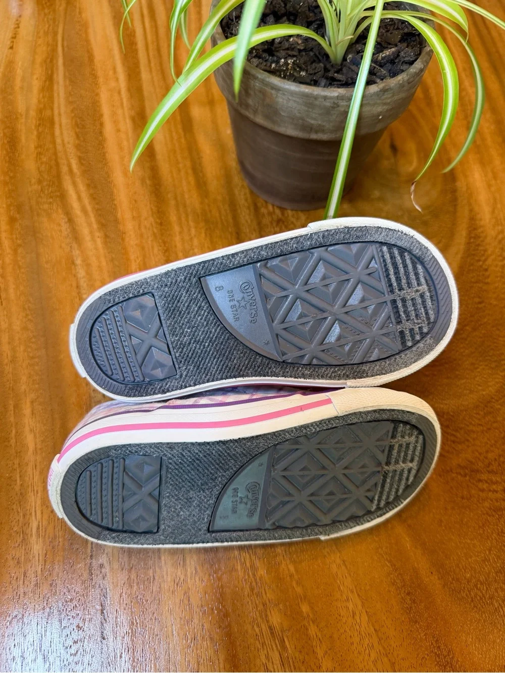 Converse | One Star Plaid Velcro Sneakers - Toddler 8 🩷💜